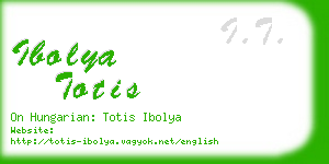 ibolya totis business card